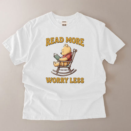 Comfort Colors Read More Worry Less Book Lover T-Shirt