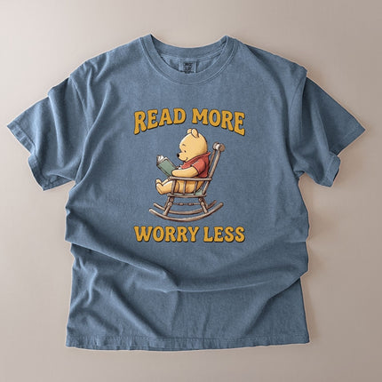 Comfort Colors Read More Worry Less Book Lover T-Shirt