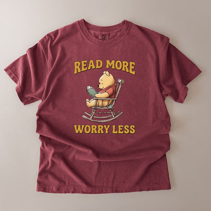 Comfort Colors Read More Worry Less Book Lover T-Shirt