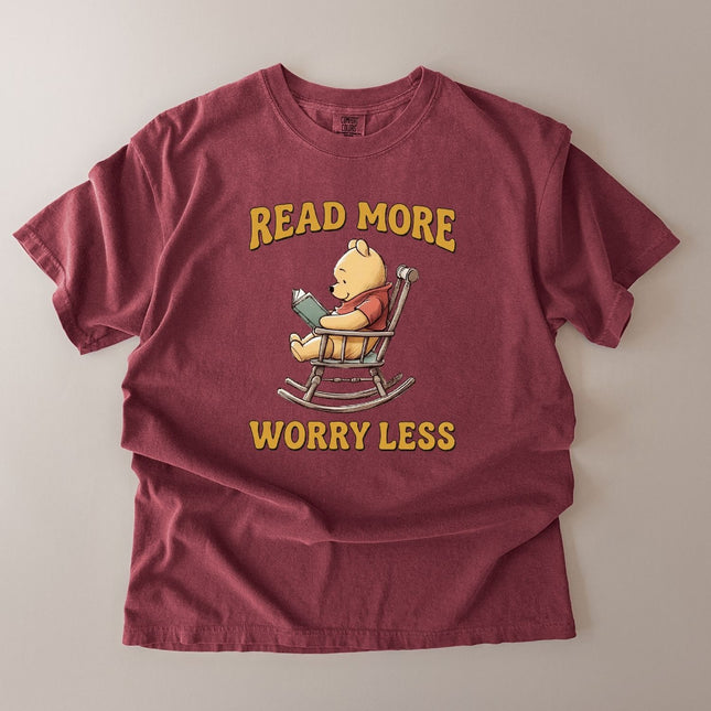 Comfort Colors Read More Worry Less Book Lover T-Shirt
