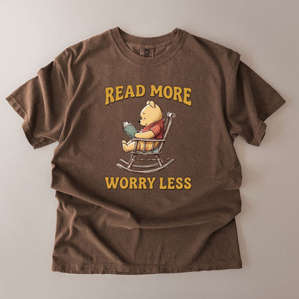 Comfort Colors Read More Worry Less Book Lover T-Shirt