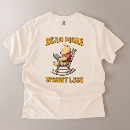 Comfort Colors Read More Worry Less Book Lover T-Shirt
