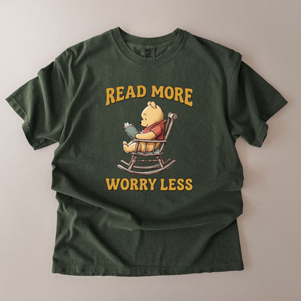 Comfort Colors Read More Worry Less Book Lover T-Shirt