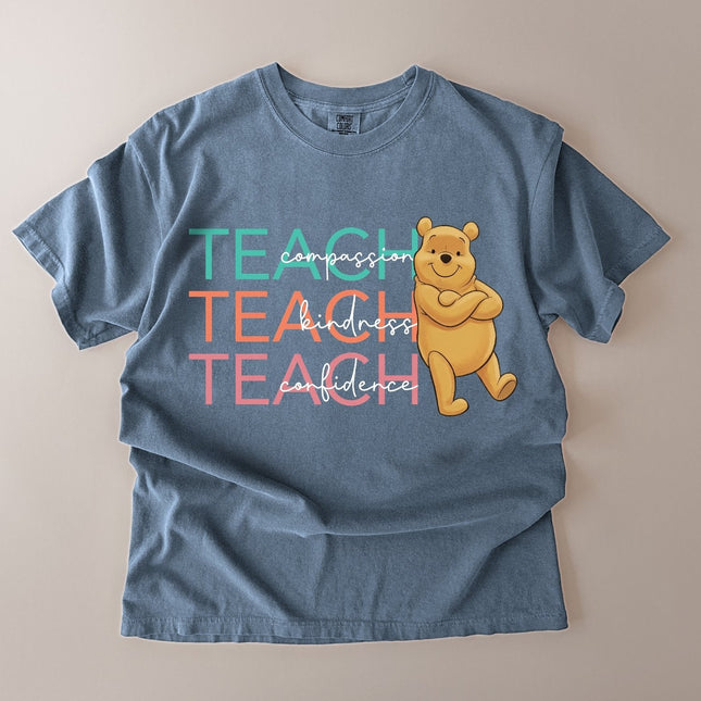 Comfort Colors Teach Compassion Kindness Confidence T-shirt