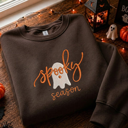 Halloween Spooky Season Embroidered Sweatshirt