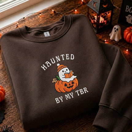 Haunted By My TBR Embroidered Sweatshirt