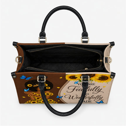 Fearfully and Wonderfully Made Christian Leather Handbag