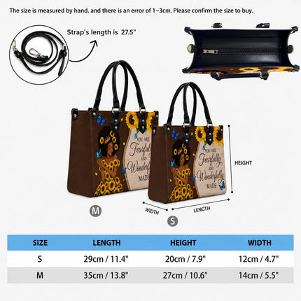 Fearfully and Wonderfully Made Christian Leather Handbag