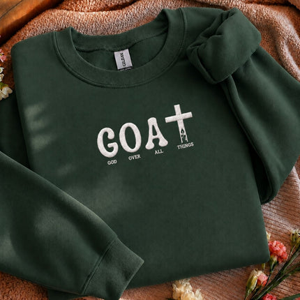 God Over All Things Embroidered Sweatshirt