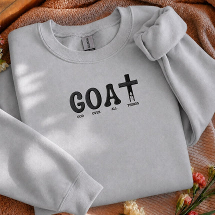 God Over All Things Embroidered Sweatshirt
