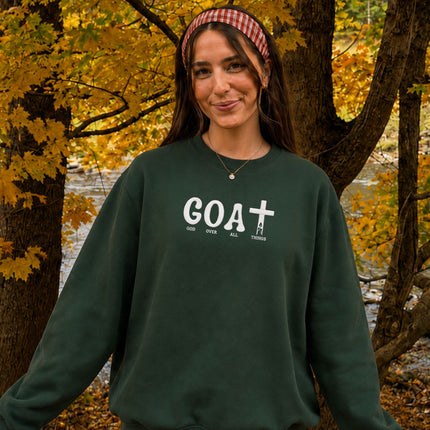 God Over All Things Embroidered Sweatshirt