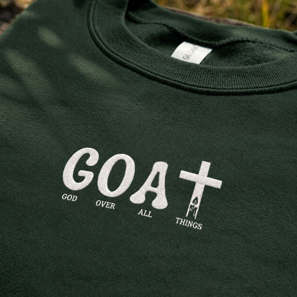 God Over All Things Embroidered Sweatshirt