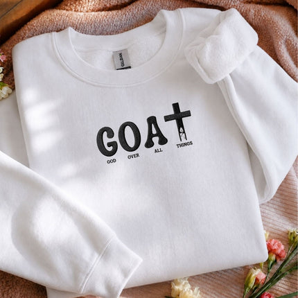 God Over All Things Embroidered Sweatshirt