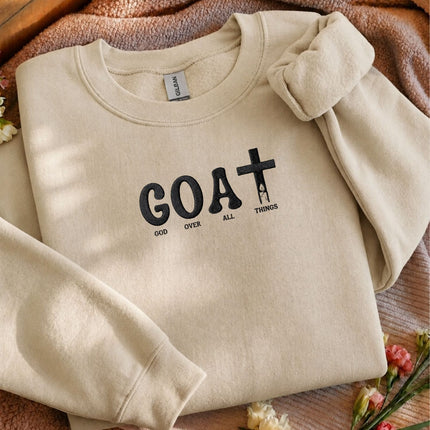 God Over All Things Embroidered Sweatshirt