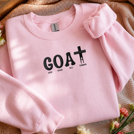 God Over All Things Embroidered Sweatshirt
