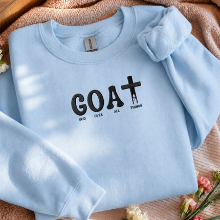 God Over All Things Embroidered Sweatshirt