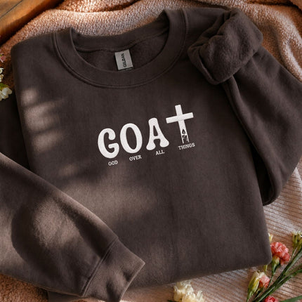 God Over All Things Embroidered Sweatshirt