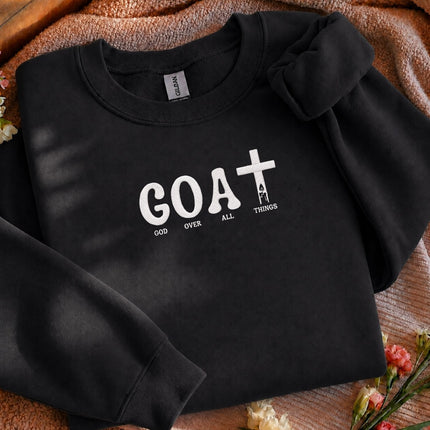 God Over All Things Embroidered Sweatshirt