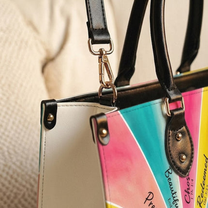 God Says I Am Bible Verse Leather Handbag