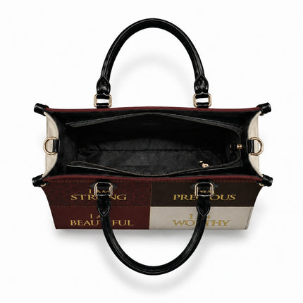 I Am Worthy Leather Handbag
