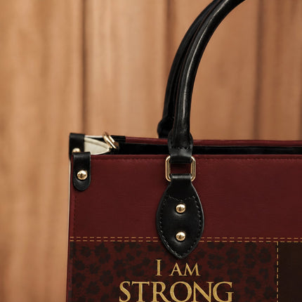 I Am Worthy Leather Handbag