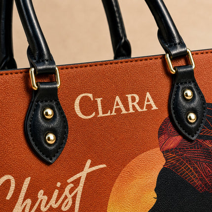 In Christ I Am Enough Leather Handbag