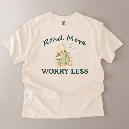 Comfort Colors Read More Worry Less Aesthetic T-shirt