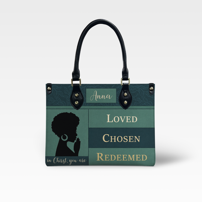 Personalized Loved Chosen Redeemed Leather Handbag