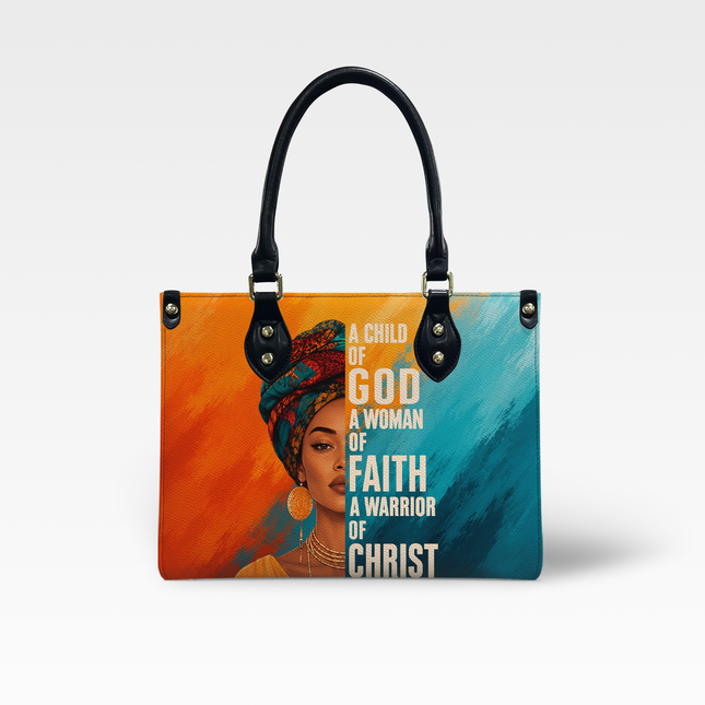 Child of God Woman of Faith Leather Handbag