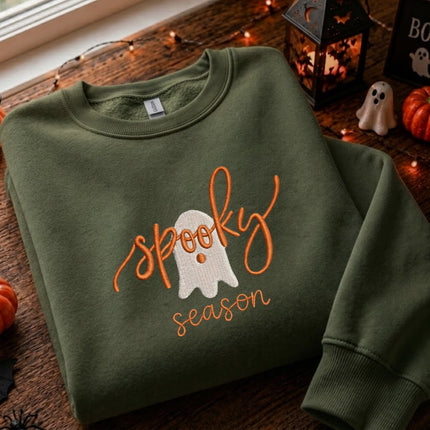 Halloween Spooky Season Embroidered Sweatshirt