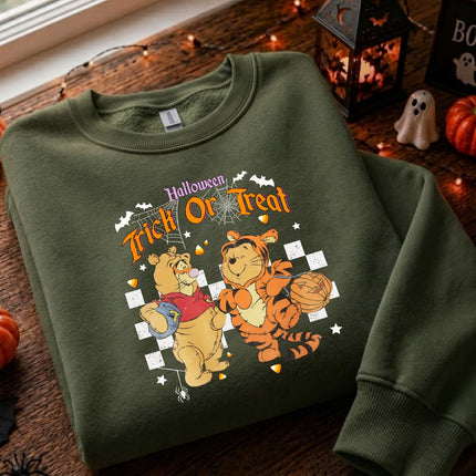 Halloween Tigger And Pooh Trick Or Treat Sweatshirt
