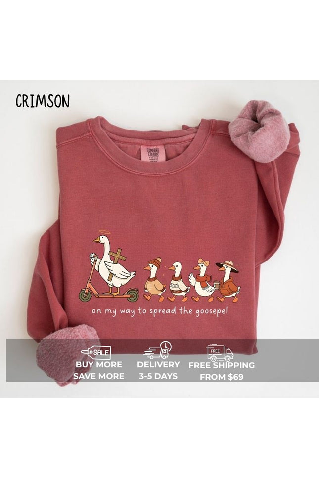 Comfort Colors Funny Goose Christian TShirt Retro Fall Goose Sweatshirt