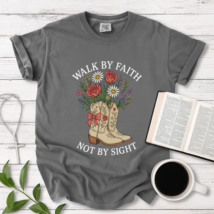 Walk by Faith, Not by Sight Floral T-shirt
