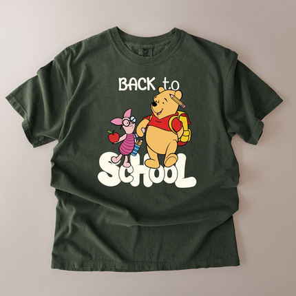 Comfort Colors Back To School Pooh and Piglet T-Shirt