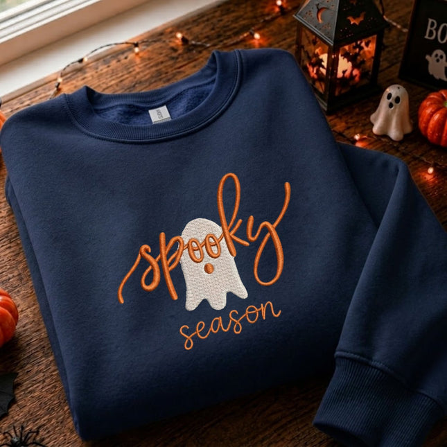 Halloween Spooky Season Embroidered Sweatshirt