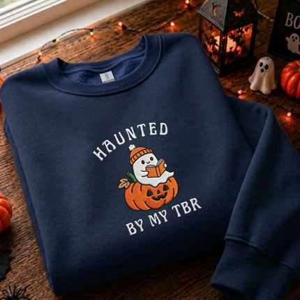 Haunted By My TBR Embroidered Sweatshirt