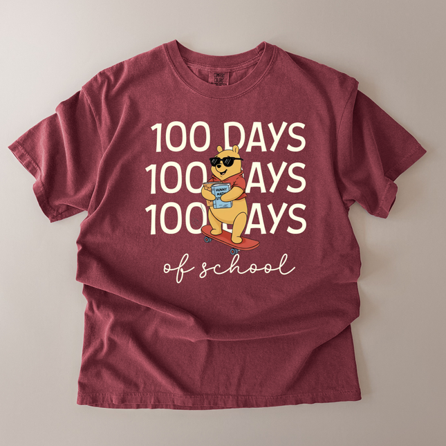 Comfort Colors 100 Days Of School Bear T-Shirt