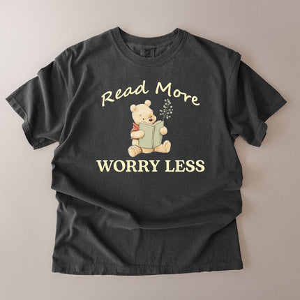 Comfort Colors Read More Worry Less Aesthetic T-shirt