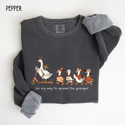 Comfort Colors Funny Goose Christian TShirt Retro Fall Goose Sweatshirt