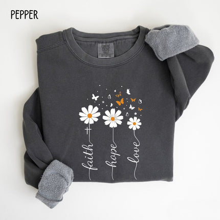 Comfort Colors Faith Hope Love Sweatshirt