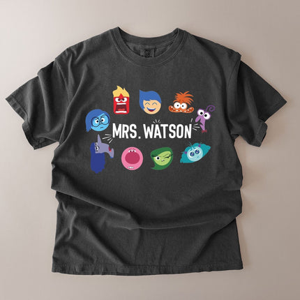 Personalized Emotion Character Teacher T-Shirt