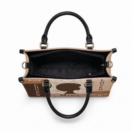 Personalized Chosen Loved Blessed Leather Handbag