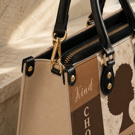 Personalized Chosen Loved Blessed Leather Handbag