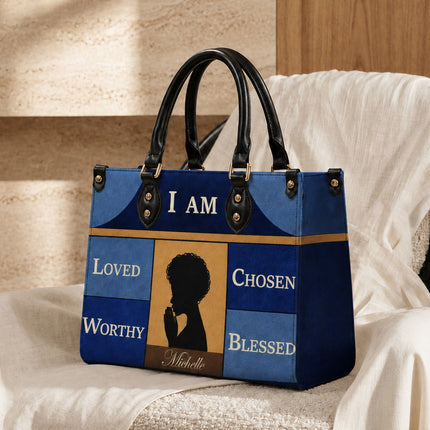 Personalized Christian Leather Handbag