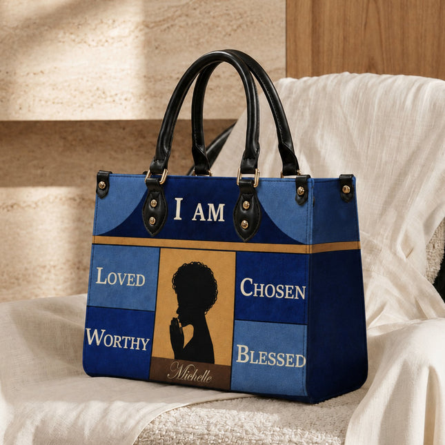 Personalized Christian Leather Handbag