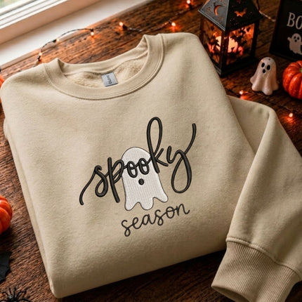 Halloween Spooky Season Embroidered Sweatshirt