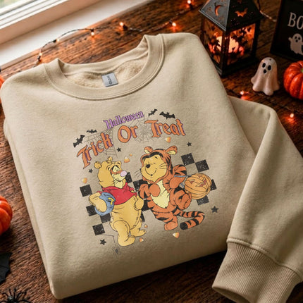 Halloween Tigger And Pooh Trick Or Treat Sweatshirt