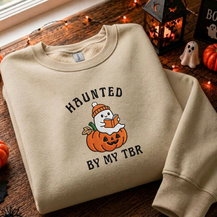Haunted By My TBR Embroidered Sweatshirt