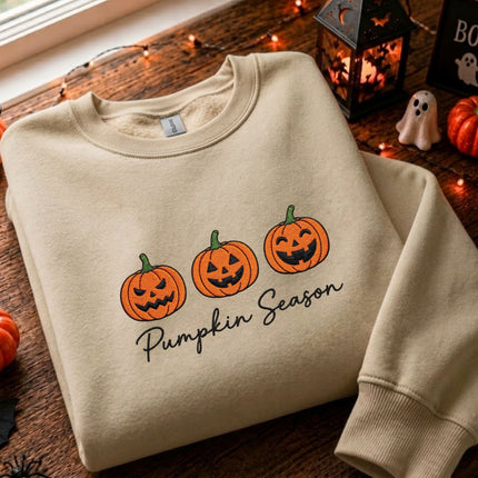 Halloween Pumpkin Season Embroidered Sweatshirt