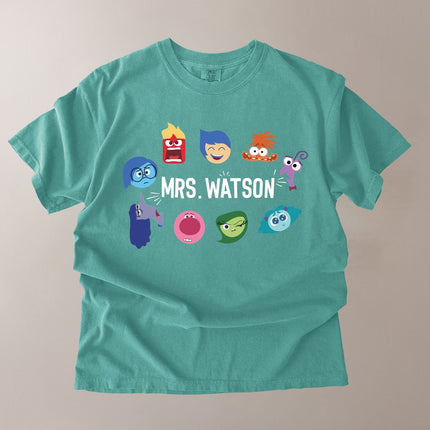 Personalized Emotion Character Teacher T-Shirt